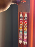 Confetti Color Block Fringe Earrings