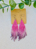 Very Berry Fringe Beaded Earrings
