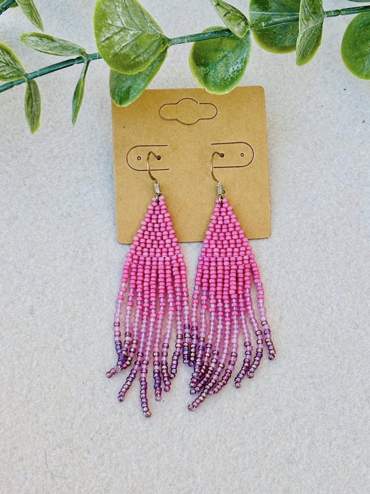 Very Berry Fringe Beaded Earrings