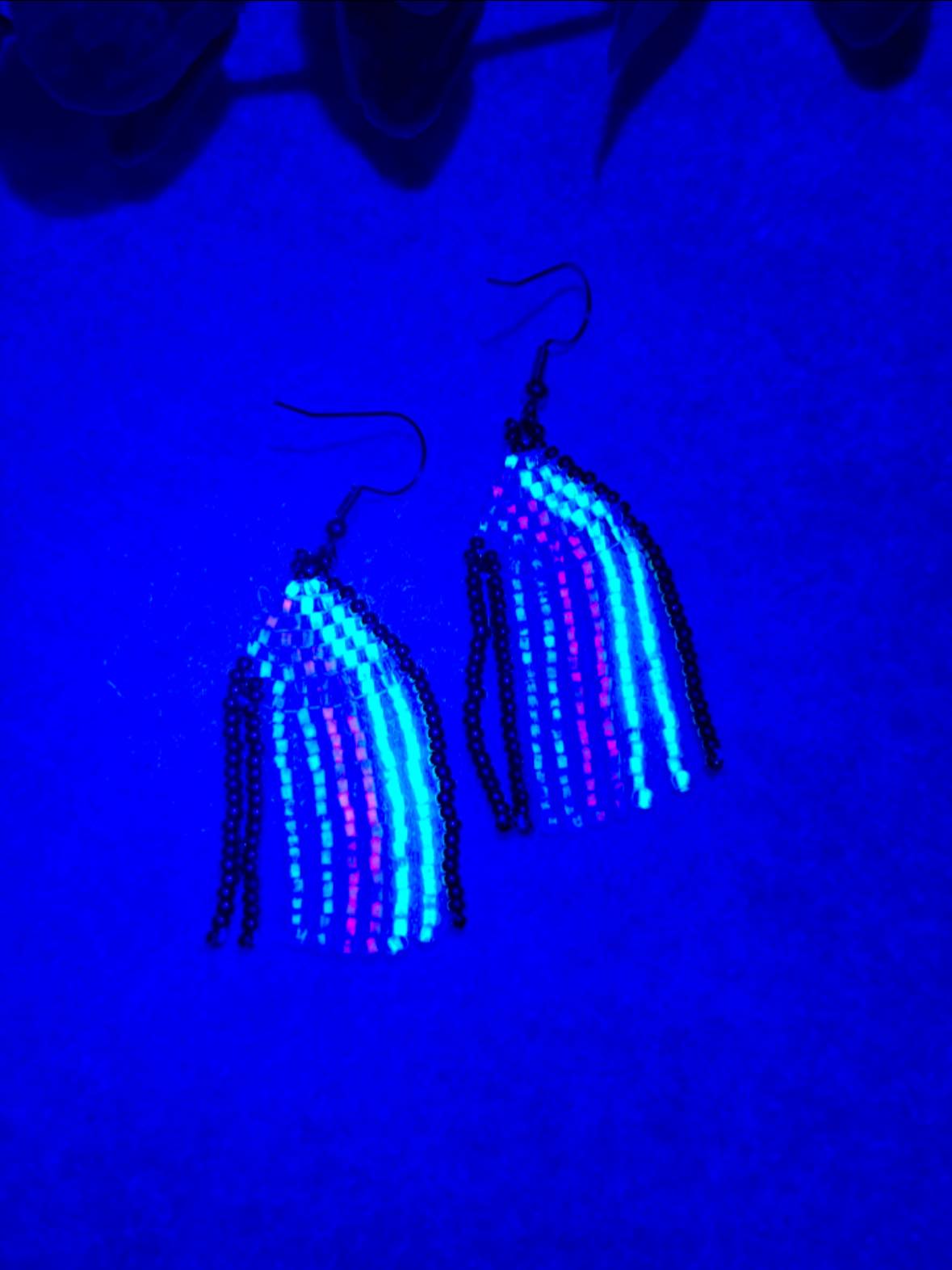 GITD Rainbow Fringe earrings