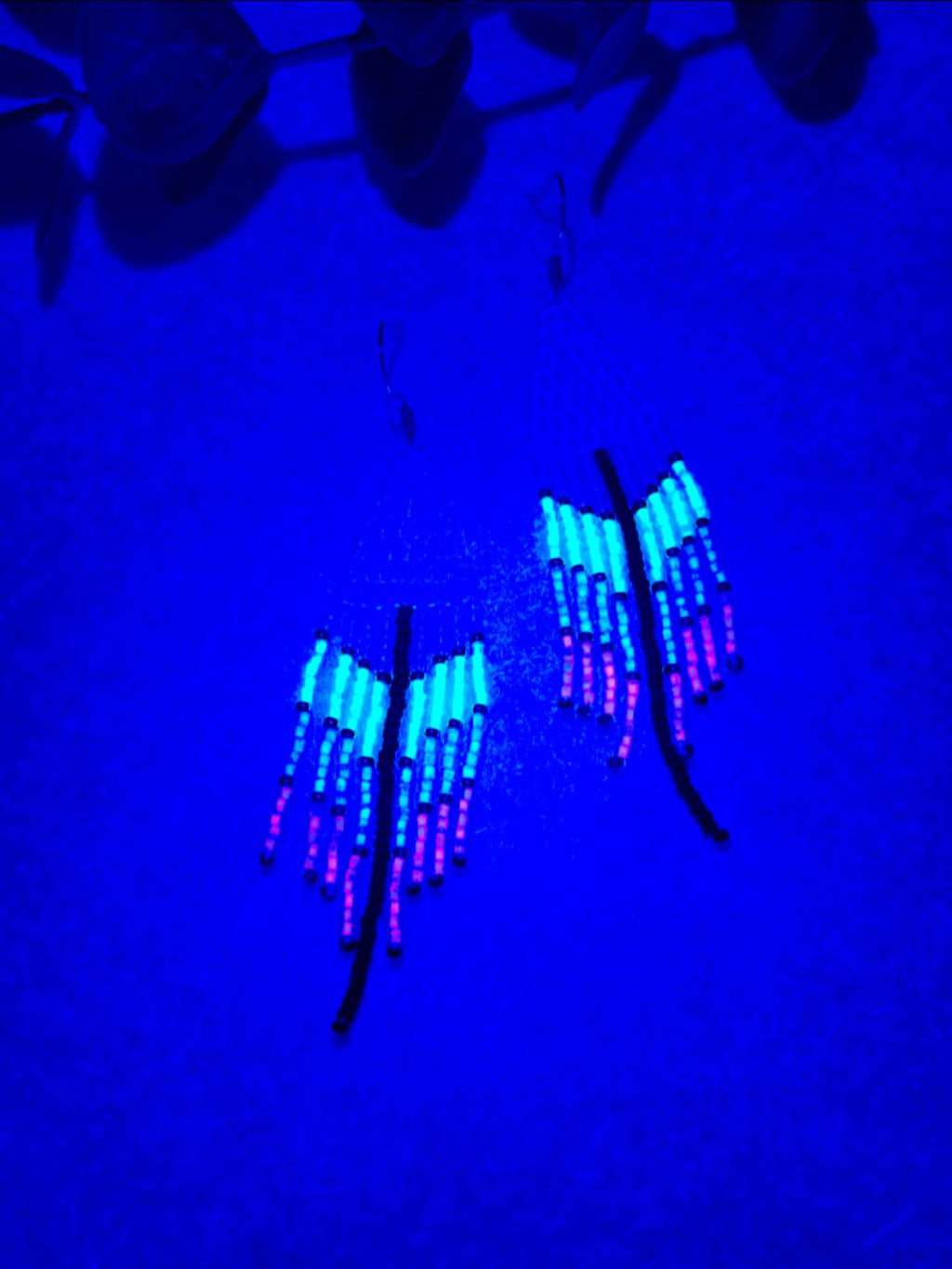 GITD Chevron Fringe earrings