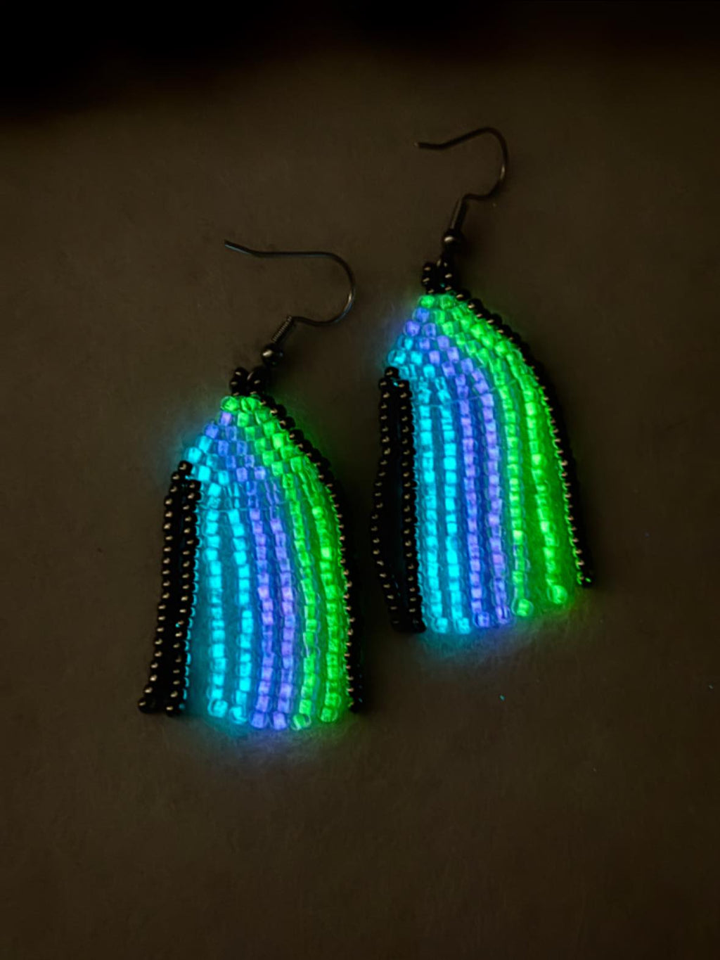 GITD Rainbow Fringe earrings