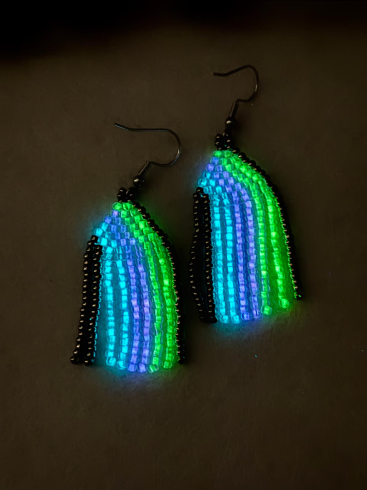 GITD Rainbow Fringe earrings
