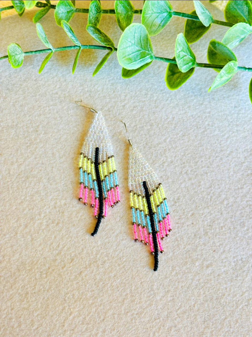 GITD Chevron Fringe earrings