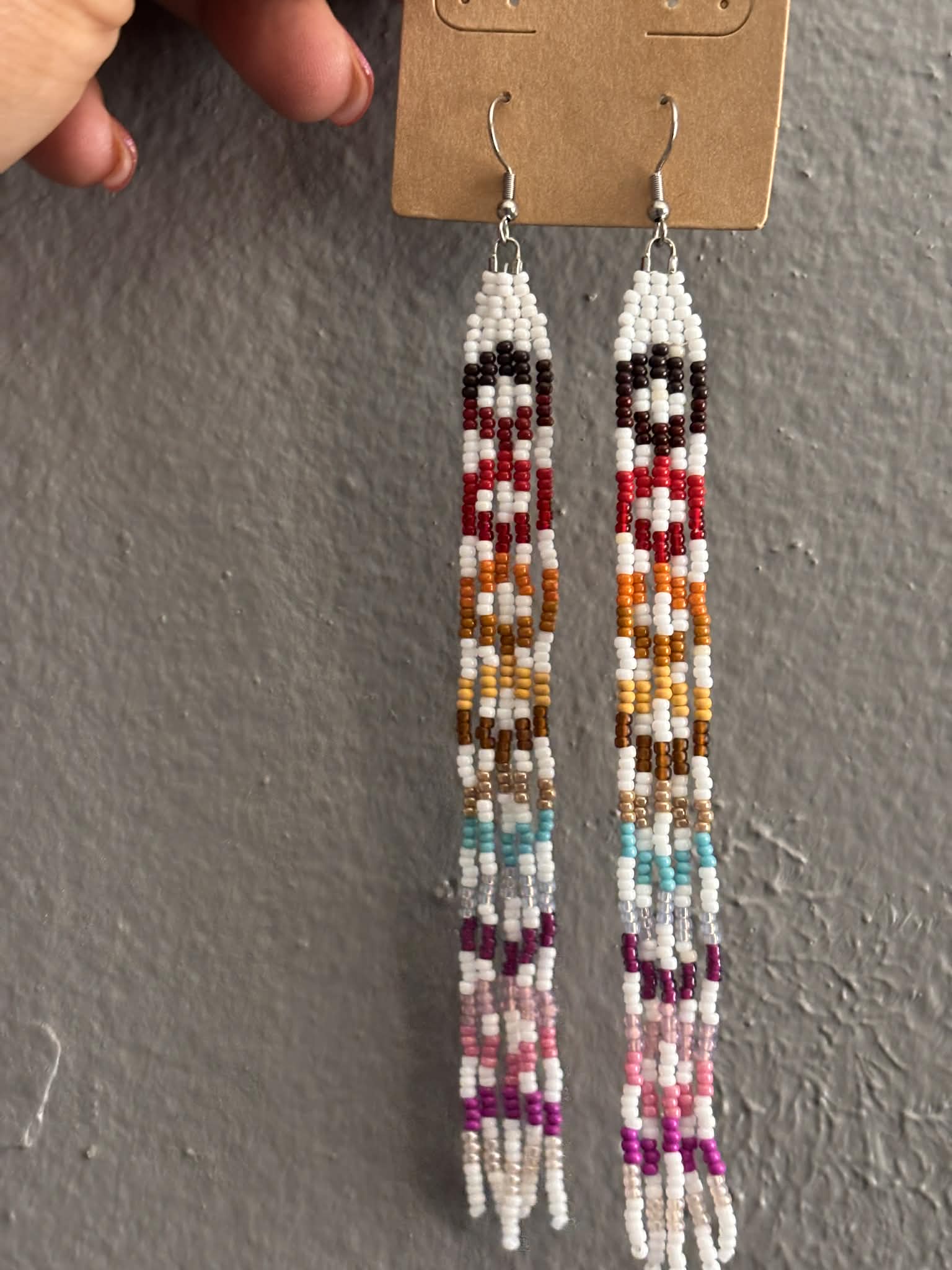 Confetti Color Block Fringe Earrings
