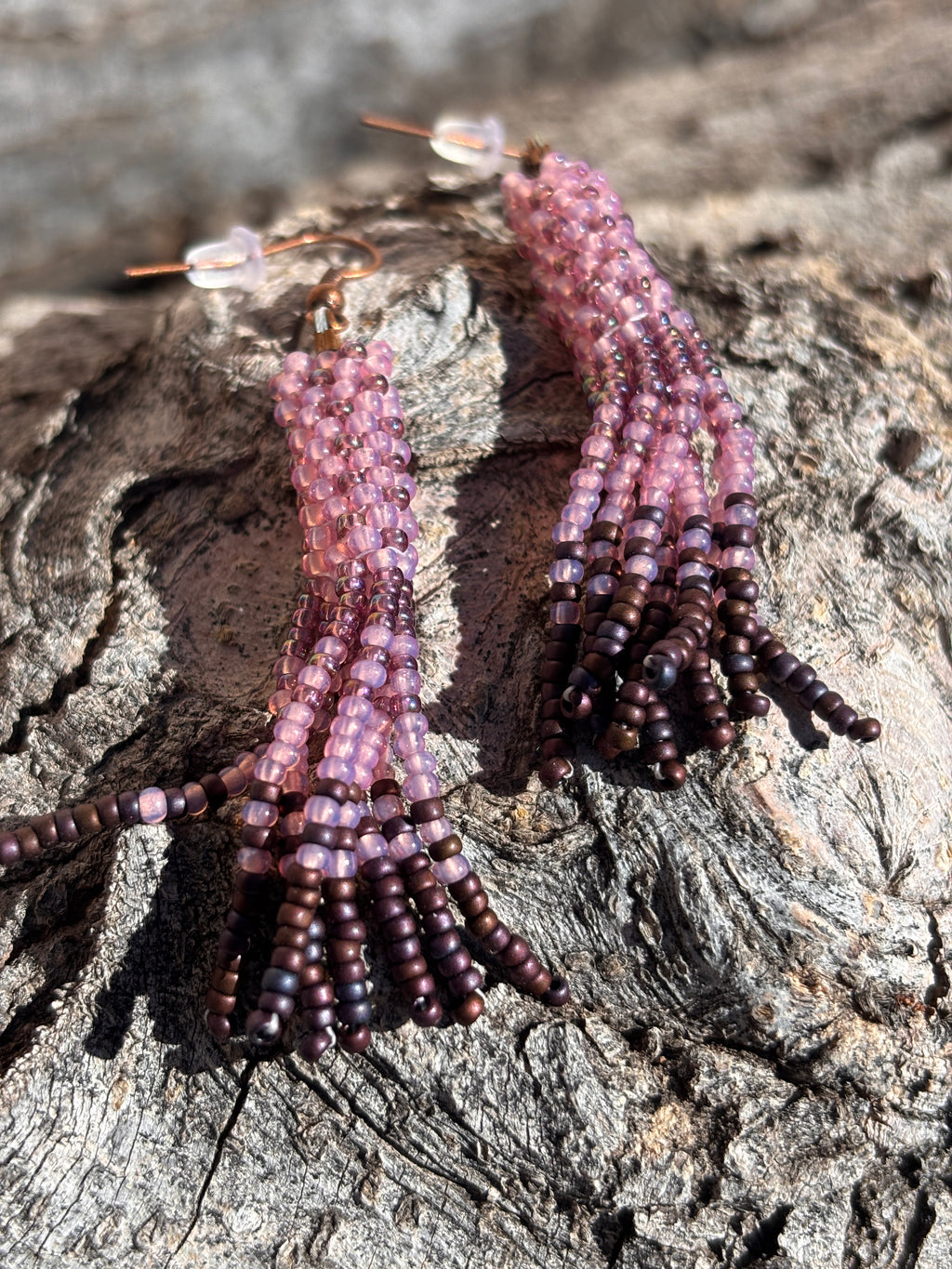 Very Berry Peyote Beaded Earrings