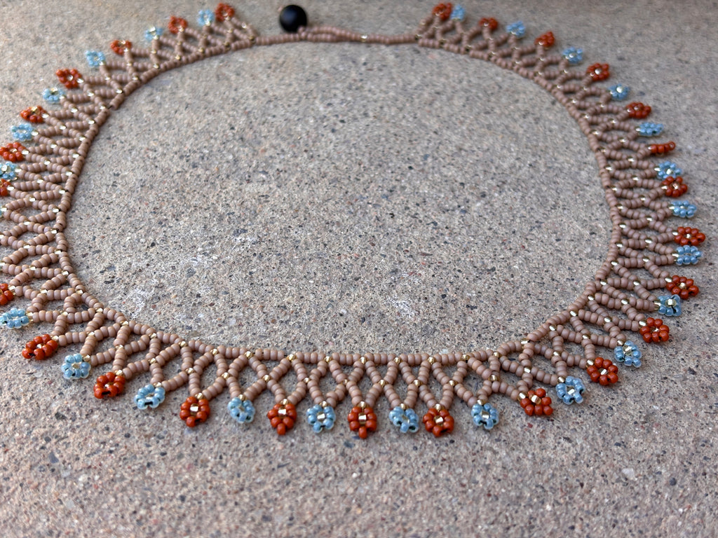 Daisy Boho Beaded Choker