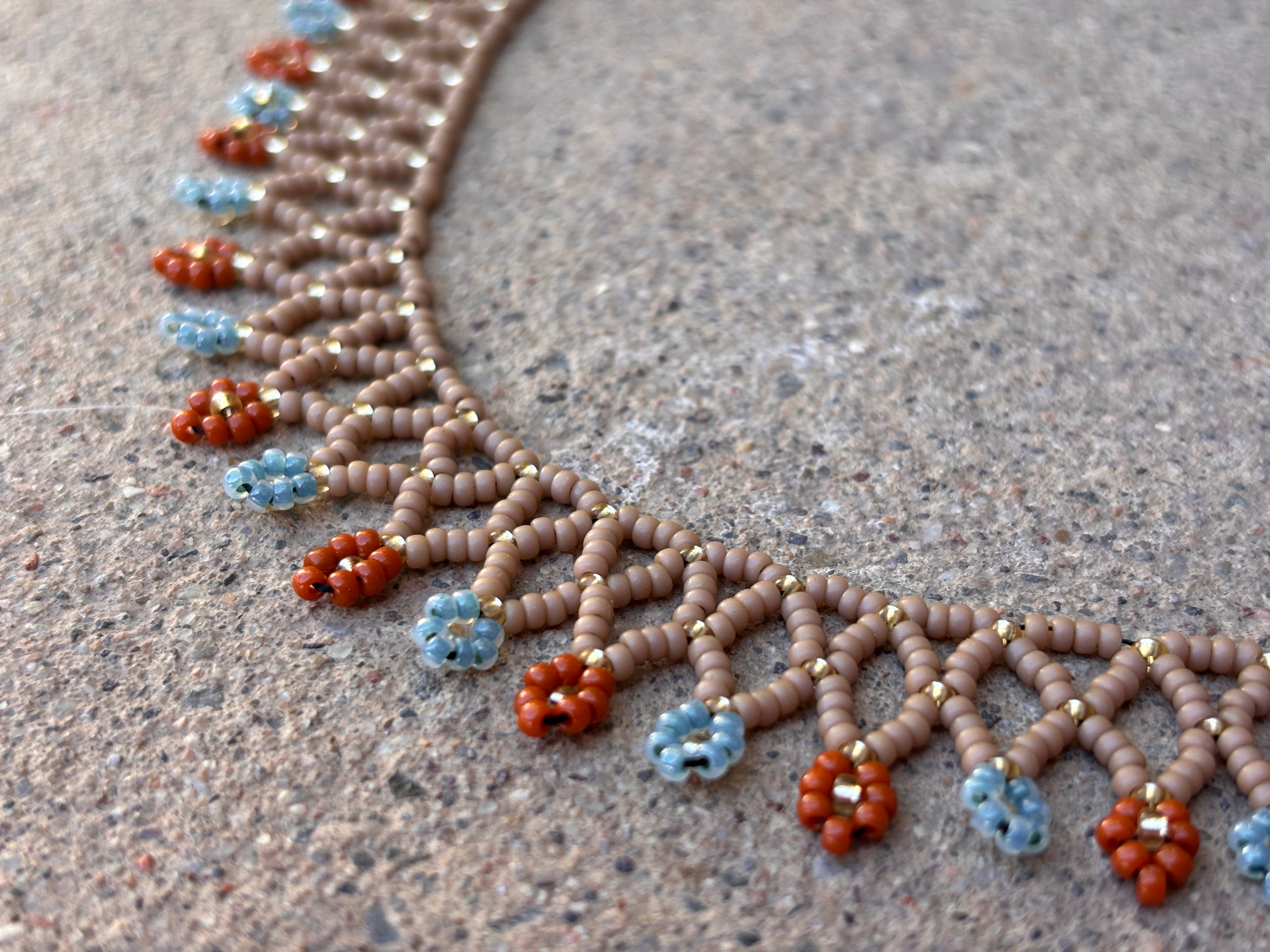 Daisy Boho Beaded Choker