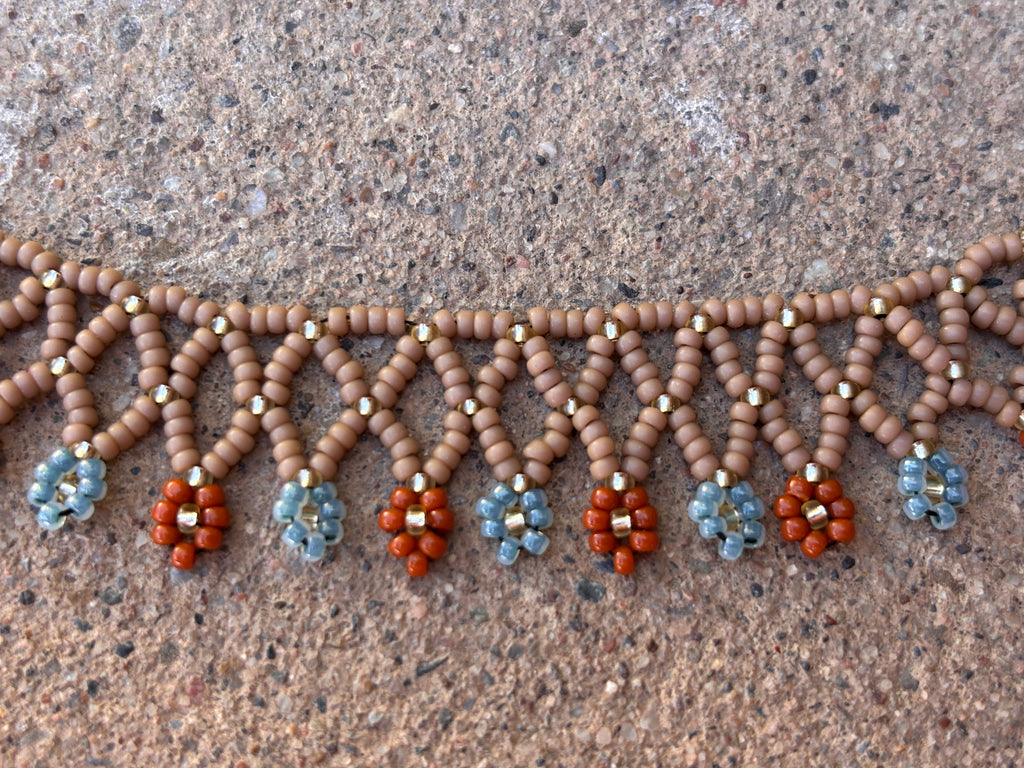 Daisy Boho Beaded Choker