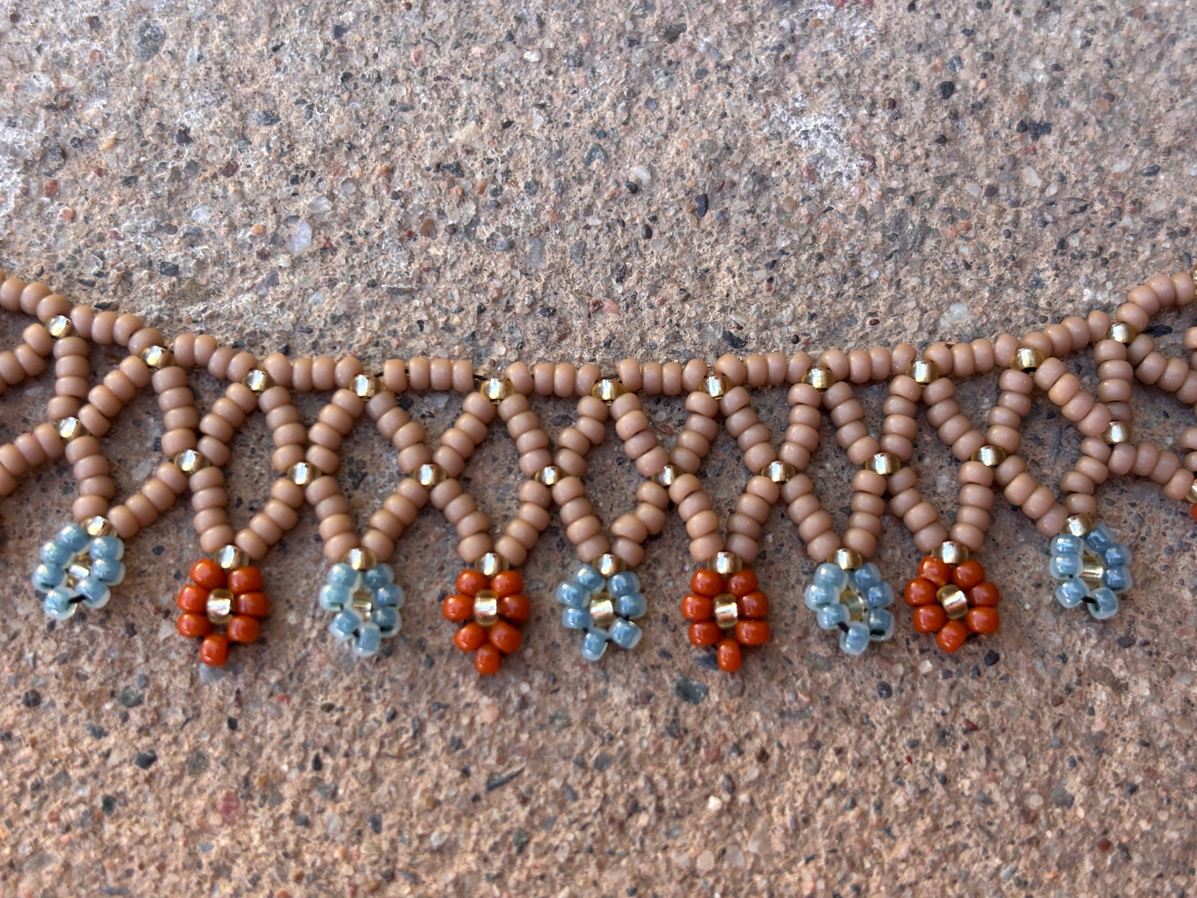 Daisy Boho Beaded Choker