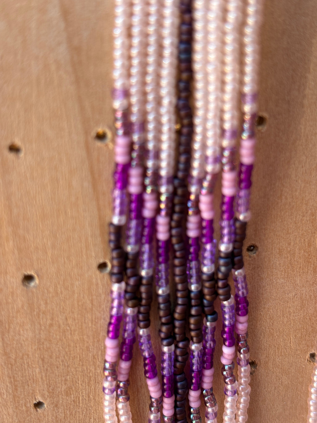 Purple Spring Long Fringe Earrings